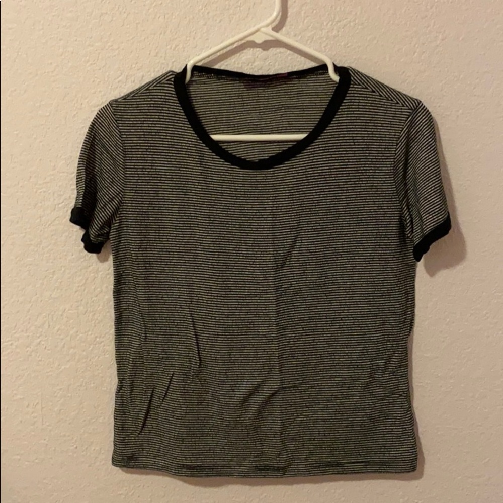 black & white striped tee